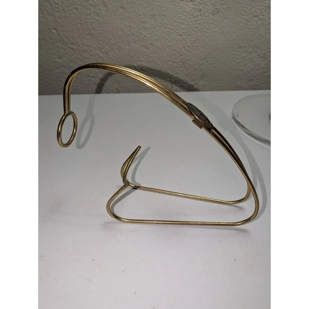 Vintage‎ Brass Wire Wine Caddy Bottle Holder Chariot Emblem Bar Decor